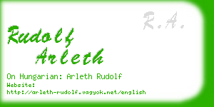 rudolf arleth business card